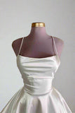 Straps Lace-Up A-Line Short Party Dress Homecoming Dress HZ1024