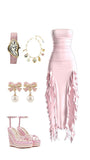 Simple Sheath Strapless Pink knee Length Homecoming Dresses HZ1024