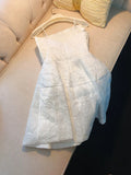 Cute A line Spaghetti Straps Floral Short Lace White Homecoming Dresses Cocktail Dress HZ1024