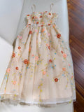 Fairytale A line Spagetti Straps Champagne Beads Tulle Homecoming Dress Birthday Dresses HZ1024