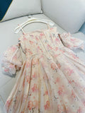 Sexy A Line Spaghetti Straps Pink Flora Tulle Prom Dress Evening Dresses HZ1024