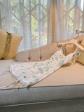 Modest Sheath Straps Floral Green Short Homecoming Dresses Satin Birthday Outfits HZ1024