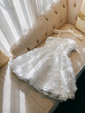 Sexy Ball Gown Spaghetti Straps White Lace Short Homecoming Dresses Birthday Outfits HZ1024