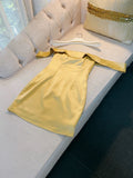 Simple Sheath Off The Shoulder Yellow Short SatinHomecoming Dresses Birthday Outfit HZ1024