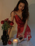 Red Evening Dresses Sexy Formal Party Dresses Spaghetti Strap Senior Homecoming Dress HZ1024