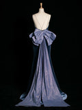 Sexy Mermaid Spaghetti Straps Navy Blue Velvet Prom Dresses Party Evening Dress With Beads HZ1024