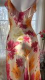 Sexy Mermaid Spaghetti Straps Chiffon Printed Flowers Beads Long Prom Dresses Formal Dress HZ1024