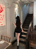 Black 18th A Line Off The Shoulder Satin Short Homecoming Dress Birthday Outfits HZ1024