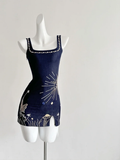 Charming Mermaid Square Satin Sequin Beads Short Homecoming Dress 22th Birthday Outfits HZ1024