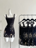 Charming Mermaid Square Satin Sequin Beads Short Homecoming Dress 22th Birthday Outfits HZ1024