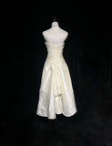 Classy A Line Strapless Satin Beads Pleated Short Homecoming Dress 19th Birthday Outfits HZ1024