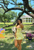 Sexy Pastel Yellow A Line Spaghetti Straps Satin Short Homecoming Dress 20th Birthday Outfits HZ1024