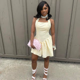 Simple A Line Halter Satin Short Homecoming Dress 16th Birthday Outfits HZ1024