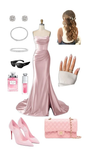 Simple Mermaid Pink Strapless Pleated Satin Slit Long Prom Dresses Formal Dress HZ1024
