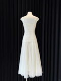 Classy A Line Spaghetti Straps Chiffon Lace Long Prom Dresses Formal Dress HZ1024