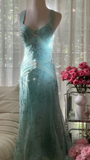 Gorgeous Mermaid Sweetheart Chiffon Sequin Beaded Long Prom Dress, Evening Dress HZ1024