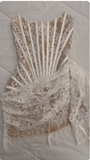 Vintage Sheath Strapless Short Lace Homecoming Dresses 18th Birthday Dress HZ1024