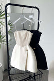 Spaghetti Straps Sleeveless Ruched Satin A-Line Mini Homecoming Dress HZ1024