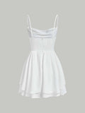 Simple A Line Spaghetti Straps Chiffon Homecoming Dress Birthday Outfits HZ1024