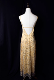 Vintage Mermaid Spaghetti Straps Sequin Prom Dresses HZ1024