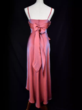 Vintage Mermaid Straps Sleeveless Pink Long Prom Dresses HZ1024