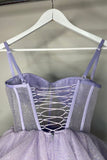 Sweetheart Spaghetti Straps Sparkly A-Line Mini Homecoming Dress HZ1024