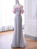 Mermaid Strapless Sequin Long Prom Dress HZ1024