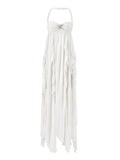 Elegant A Line Halter Long Chiffon Prom Dresses Evening Dress HZ1024